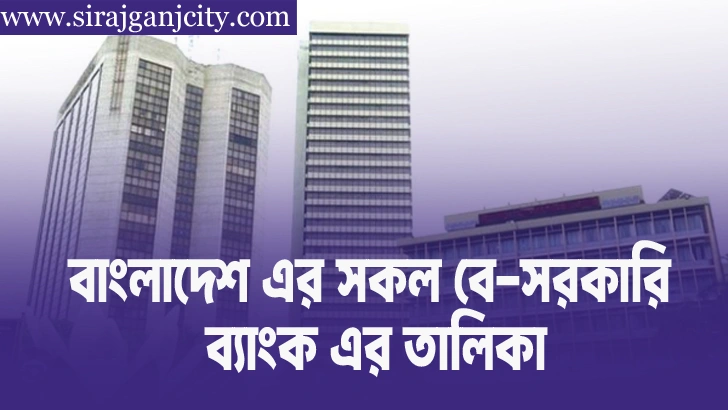 বাংলাদেশ এর সকল বে-সরকারি ব্যাংক এর তালিকা